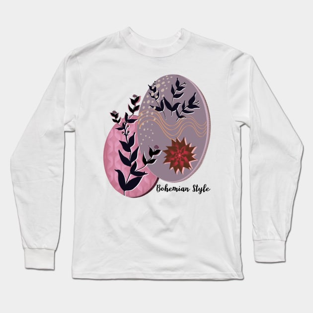 Bohemian style Long Sleeve T-Shirt by Almanzart